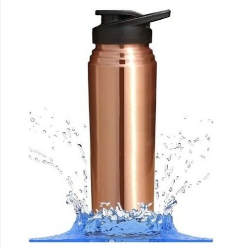 Round Pure Copper Sipper Bottle