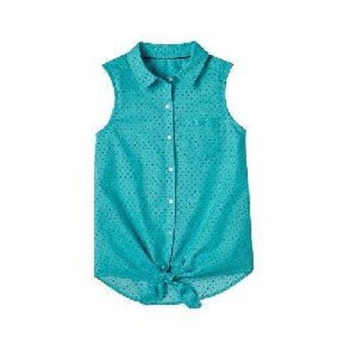 Sleeveless Girls Cotton Tops