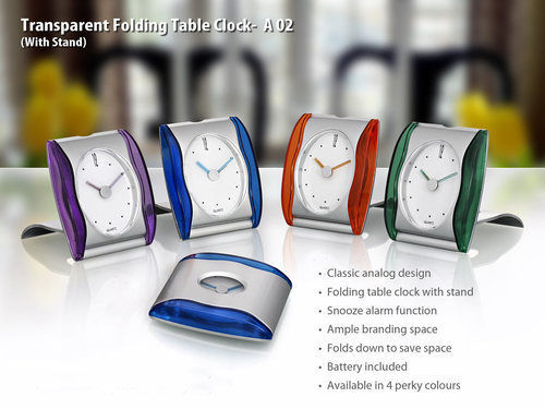 A-02 Transparent Folding Table Clock