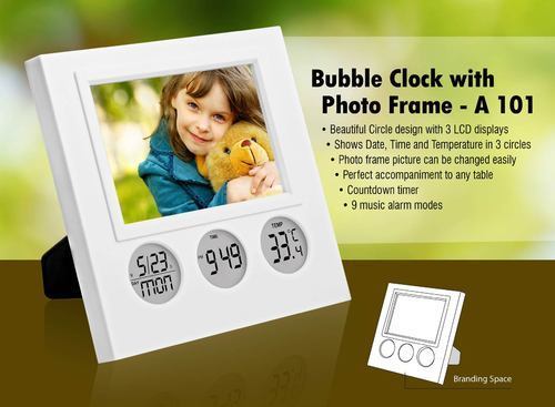 A-101 Bubble Clock With Photo Frame