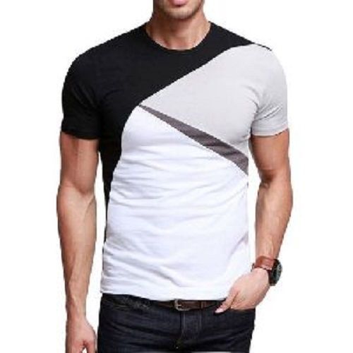 Various Colors Are Available Mens Round Neck Cotton T Shirts