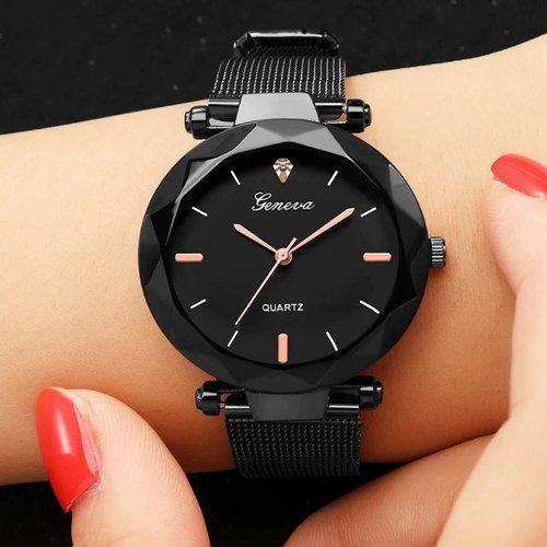 Black Color Forest Watch For Girls