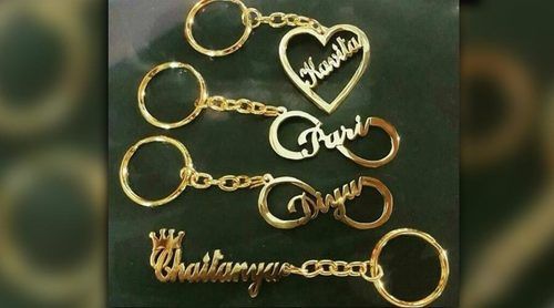 Fancy Gold Plated Metal Keychain