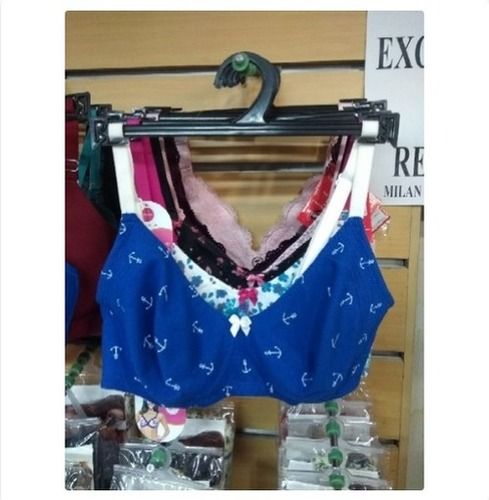 Ladies Printed Blue Bra