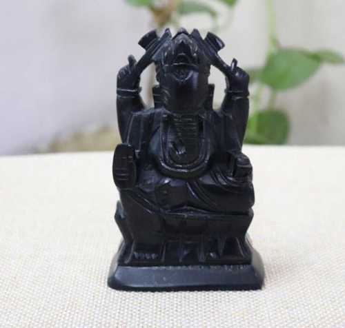 Pure Black Stone Marble Ganesha Idol