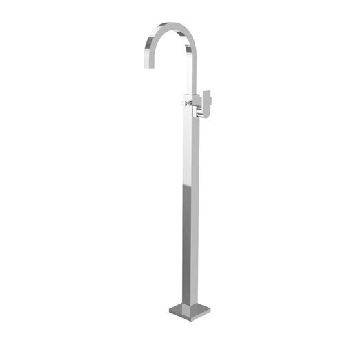 Silver Stainless Steel Floor Mounted Single Lever Bath Mixer