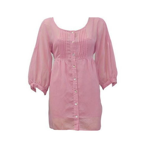 पिंक कैज़ुअल कॉटन लेडीज़ टॉप