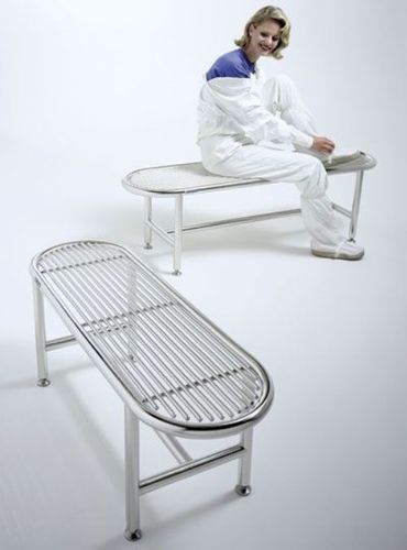 Durable Stainless Steel Solid Cleanroom Gowning Bench