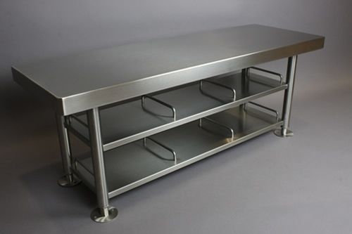 Gowning Bench - Customized Size, Polished Stainless Steel 304 | Rust Resistant, Modern Design, Durable and Easy to Clean