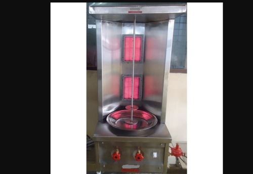 Stainless Steel 15Kg Lpg Gas Operated Meat Shawarma Machine