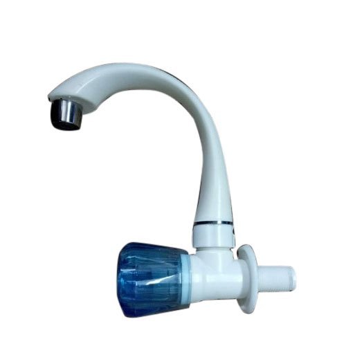 नीला और सफेद पीवीसी क्रिस्टल सिंक मुर्गा