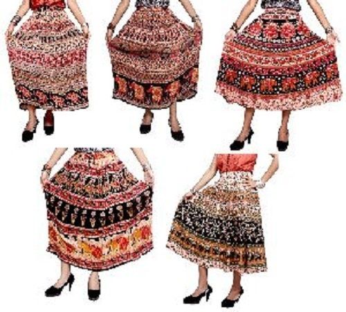 Various Colors Are Available Hippie Beautiful Print Gypsy Cotton Boho Long Skirt