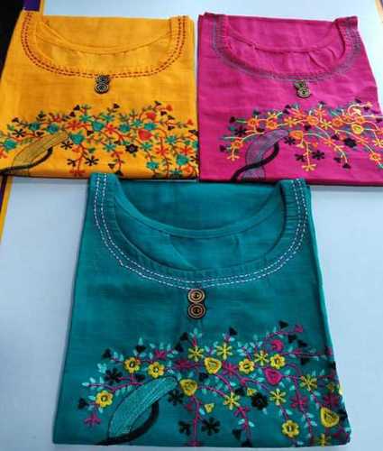 Any Ladies Fancy Round Neck Kurtis