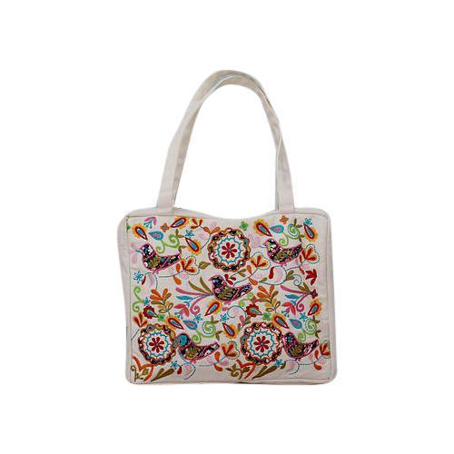 Embroidered Cotton Hand Bag