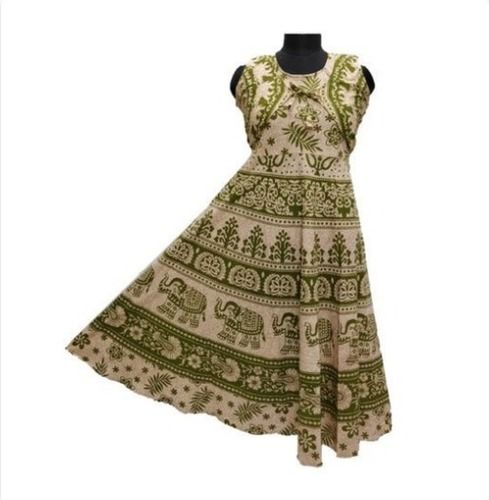 Jaipuri Cotton Women Maxi Dress for women