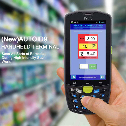 Seuic (New)Autoid9 Series Smart Portable Android Handheld Terminal Screen Resolution: 800(H)*480(W) (Wvga)