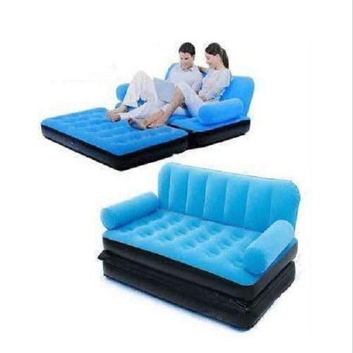 Air Leather Coated Sofa Cum Bed Design: Without Rails