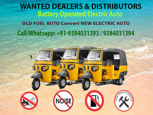 Yellow Convert Your Diesel Auto Into Electric Three Wheeler