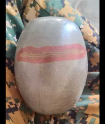 Stone Handcrafted Original Narmadeshwar Tripund Shivling