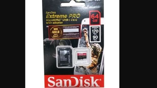 Sandisk 64Gb Memory Cards Body Material: Plastic