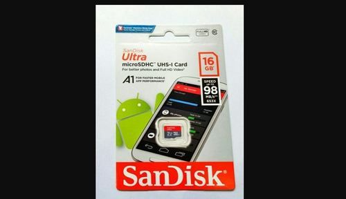 Sandisk Micro Sd 16Gb Mobile Memory Cards Body Material: Plastic