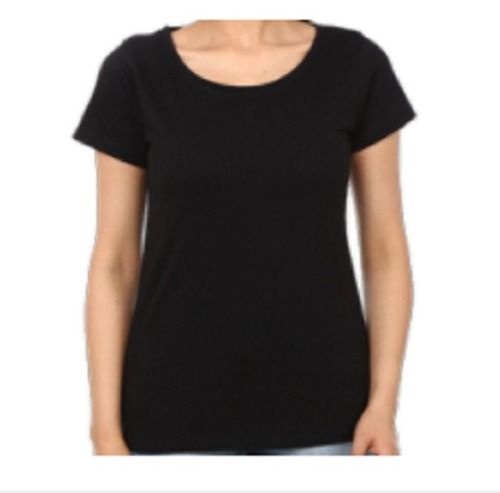 Ladies Black Half Sleeves T Shirt Age Group: Any