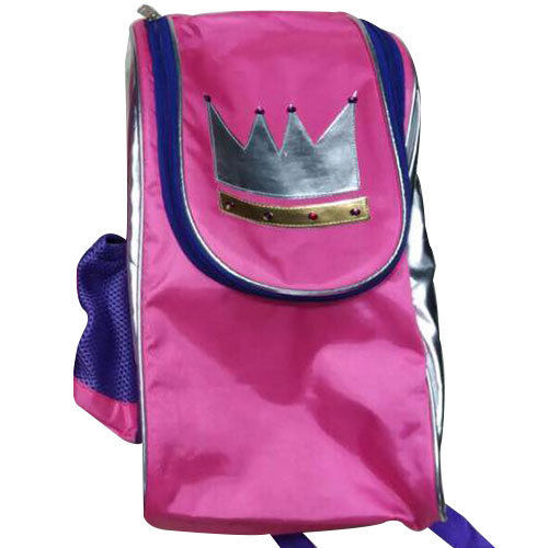 Pink Color Crown Backpack Bag