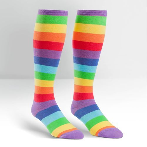 Multi Color Printed Ladies Long Socks