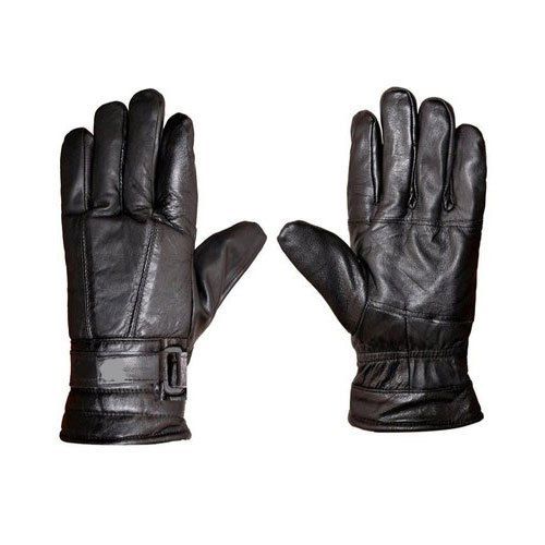 Black Leather Driving Gloves