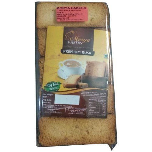 Egg Less Milk Rusk - 350 gm Packet, 3 Month Shelf Life, Solid Form, Store in Air Tight Container