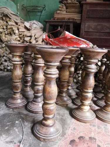 Polishing Handcrafted Mango Wood Candle Stand