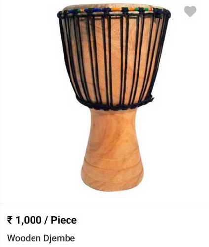 Brown Standard Size Wooden Djembe