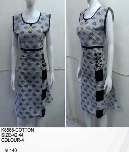 Washable Back Work Cotton Kurti K8585