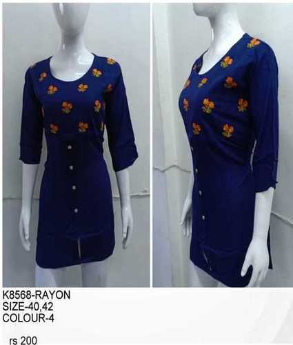 Washable Party Wear Rayon Kurti K8568