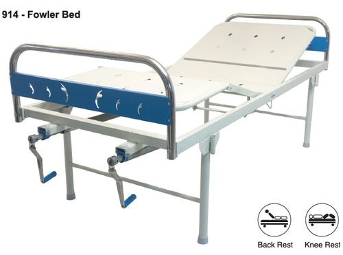 White Rugged Design Hospital Fowler Bed