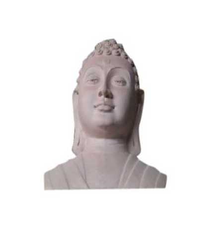 12 To 18 Inch Off White FRP Buddha Face Head Statue