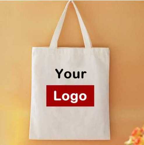 White Cotton Printed Promotional Bags