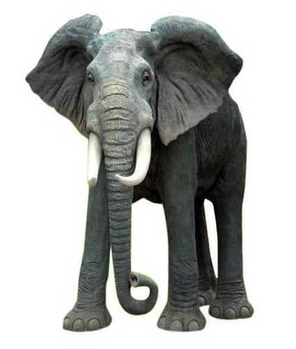 Natural Fiber Glass Elephant Statue 8 Feet