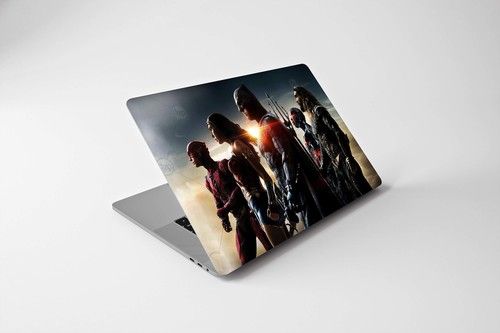 Multicolored Gloss Lamination Justice League Superheroes Laptop Skin