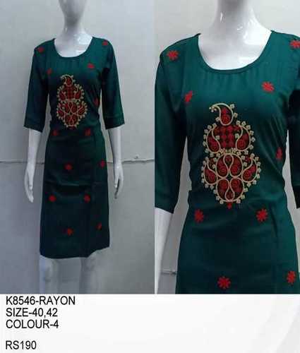 rayon printed kurti