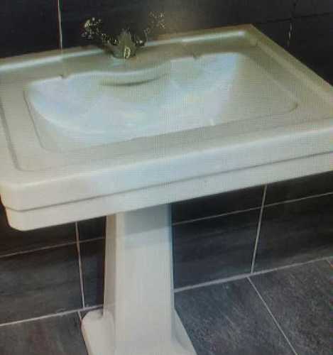 Cream Rectangular Shape Wash Basin