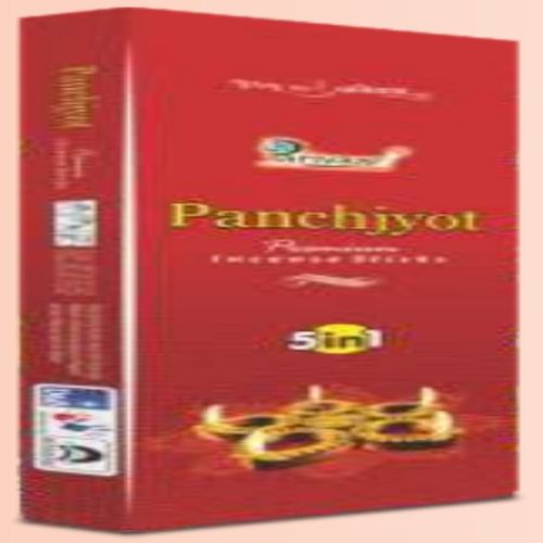 Parivaar Panch Jyot Incense Sticks - 25 GM Box, 5 In 1 Variety with 2 Bonus Pouches