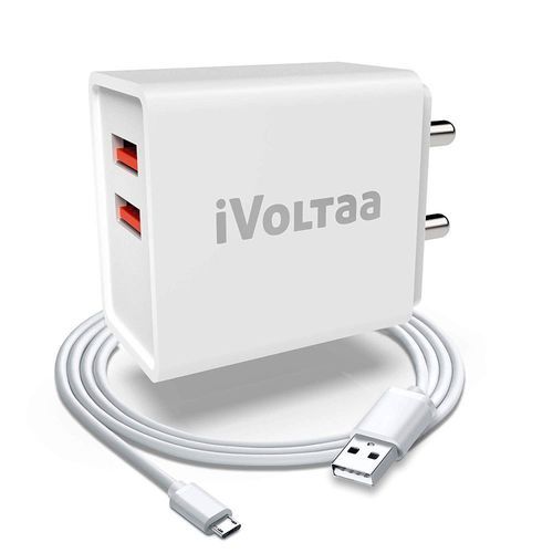 Ivoltaa Fuelport 2.4a Dual 2 Port Wall Charger Adapter With Micro Usb Cable