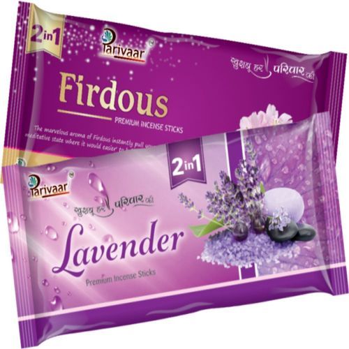 Parivaar Lavender And Firdaus Incense Sticks, 75 Gm And 70 Gm Pouch