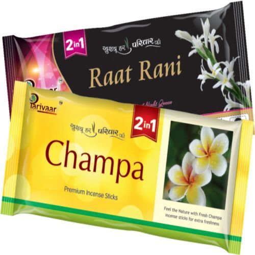 Parivaar Raat Rani And Champa Incense Sticks, 75 Gm And 70 Gm Pouch