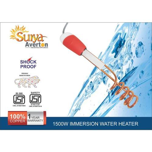 Surya Averton 1500watts Immersion Water Heating Rod - Shock-proof