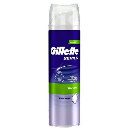 White Gillette Series Sensitive Shaving Foam Cream