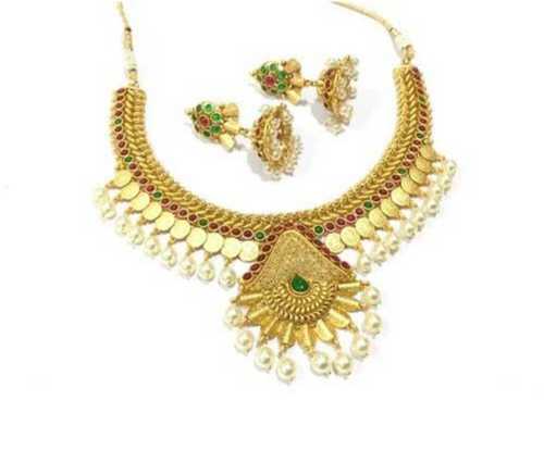 Gold Necklace With Earrings