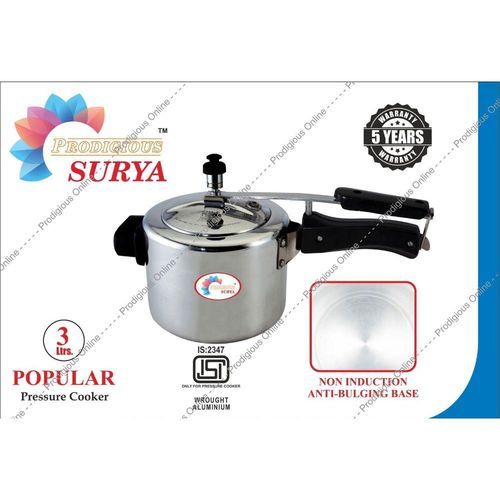 Prodigious Surya 3l Popular Pressure Cooker - Non Induction