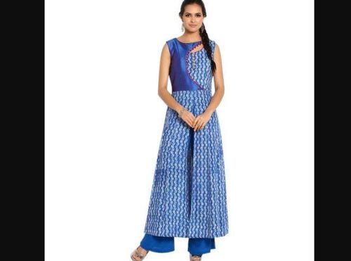 Designer Ladies Sleeveless Cotton Kurtis